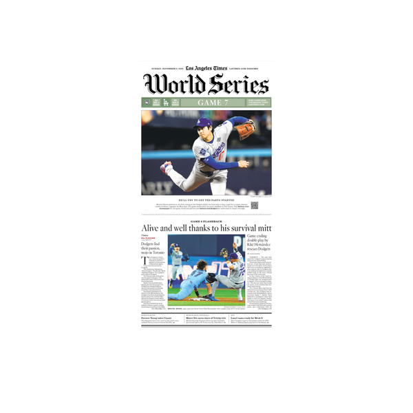 World Series Game 6: 11/2/25 Page Print – Shop LA Times