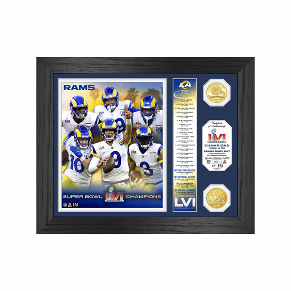 Los Angeles Rams Super Bowl LVI Champions Banner Bronze Coin Photo Mint