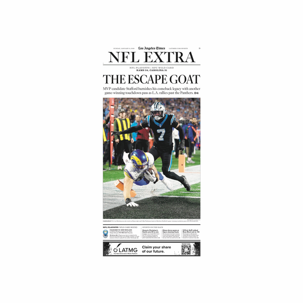 Rams make the playoffs: 1/11/26 page print – Shop LA Times