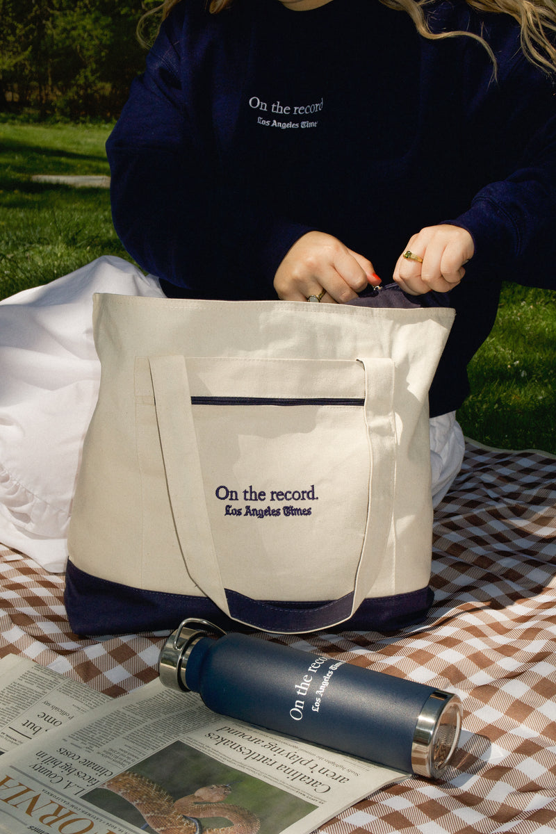 On the Record Tote Bag in Navy