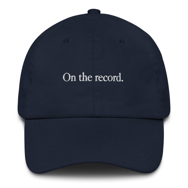 On the Record Hat in Navy
