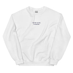 On the Record Crewneck in White