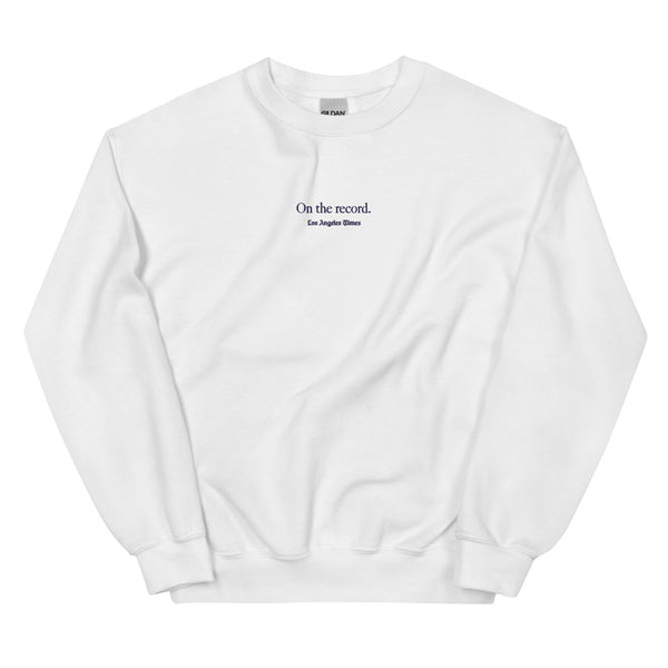 On the Record Crewneck in White