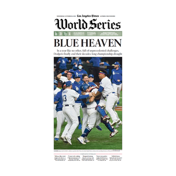 Dodgers World Series Back Issue