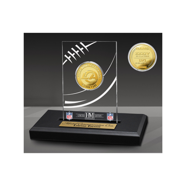 LOS ANGELES RAMS SUPER BOWL CHAMPIONS DELUXE GOLD COIN TICKET