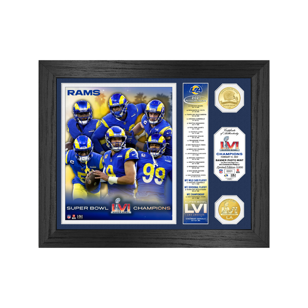 Los Angeles Rams Highland Mint Super Bowl LVI Champions 12'' x 20''  Panoramic Photo Mint