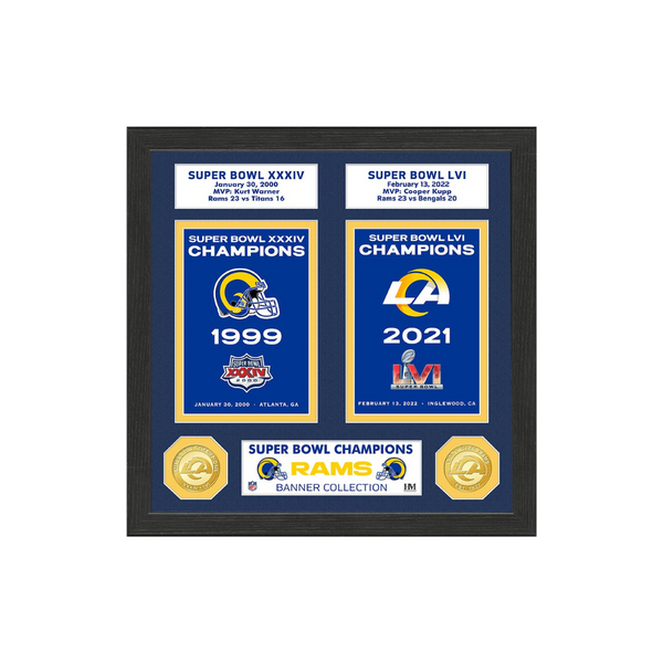 Los Angeles Rams Super Bowl 56 Champions Banner Bronze Coin Photo