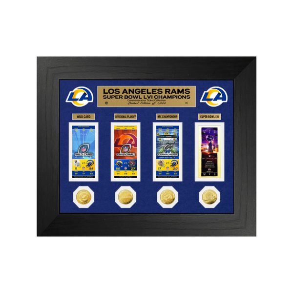 Los Angeles Rams Super Bowl 56 Champions Ticket and Bronze Coin Collection