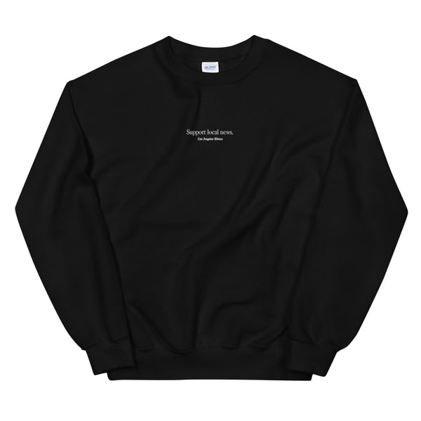 Support Local News Crewneck in Black
