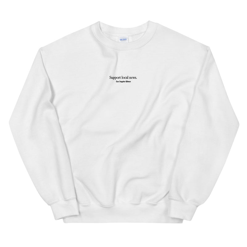 Support Local News Crewneck in White
