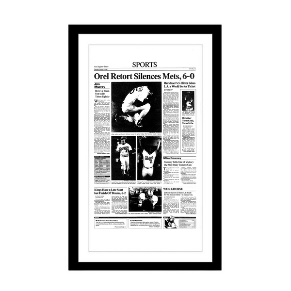 Dodgers 1988 World Series Win Page Print — Sports