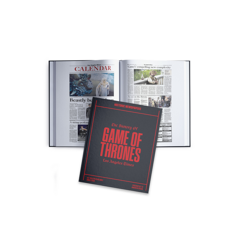 Game of Thrones L.A. Times Newspaper Book