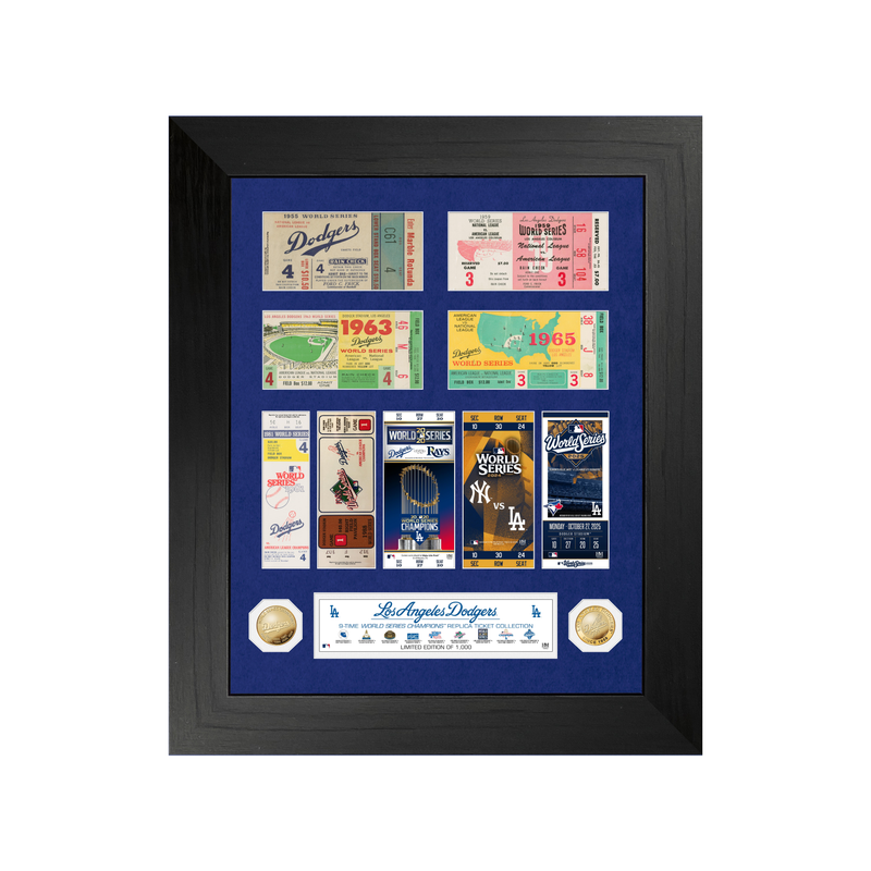 Dodgers 9x World Series Champions Gold Coin Photo Mint