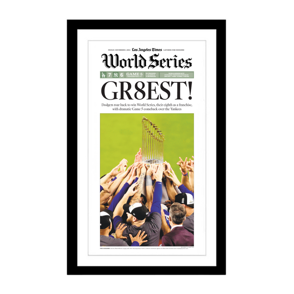 Dodgers Win the World Series 11/1/24 Sports Page Print