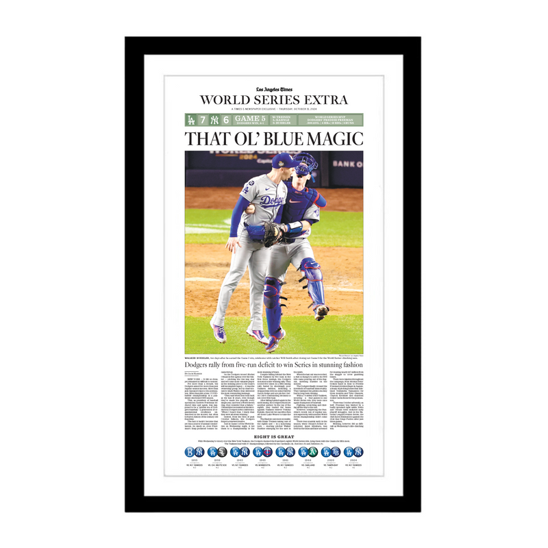 Dodgers Win the World Series Extra: 10/31/24 E-Newspaper Page Print