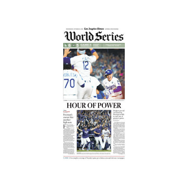 World Series Game 3: 10/29/25 Page Print