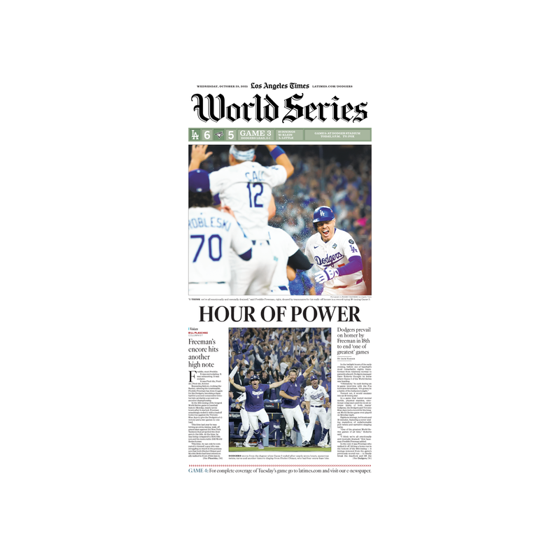 World Series Game 3: 10/29/25 Page Print