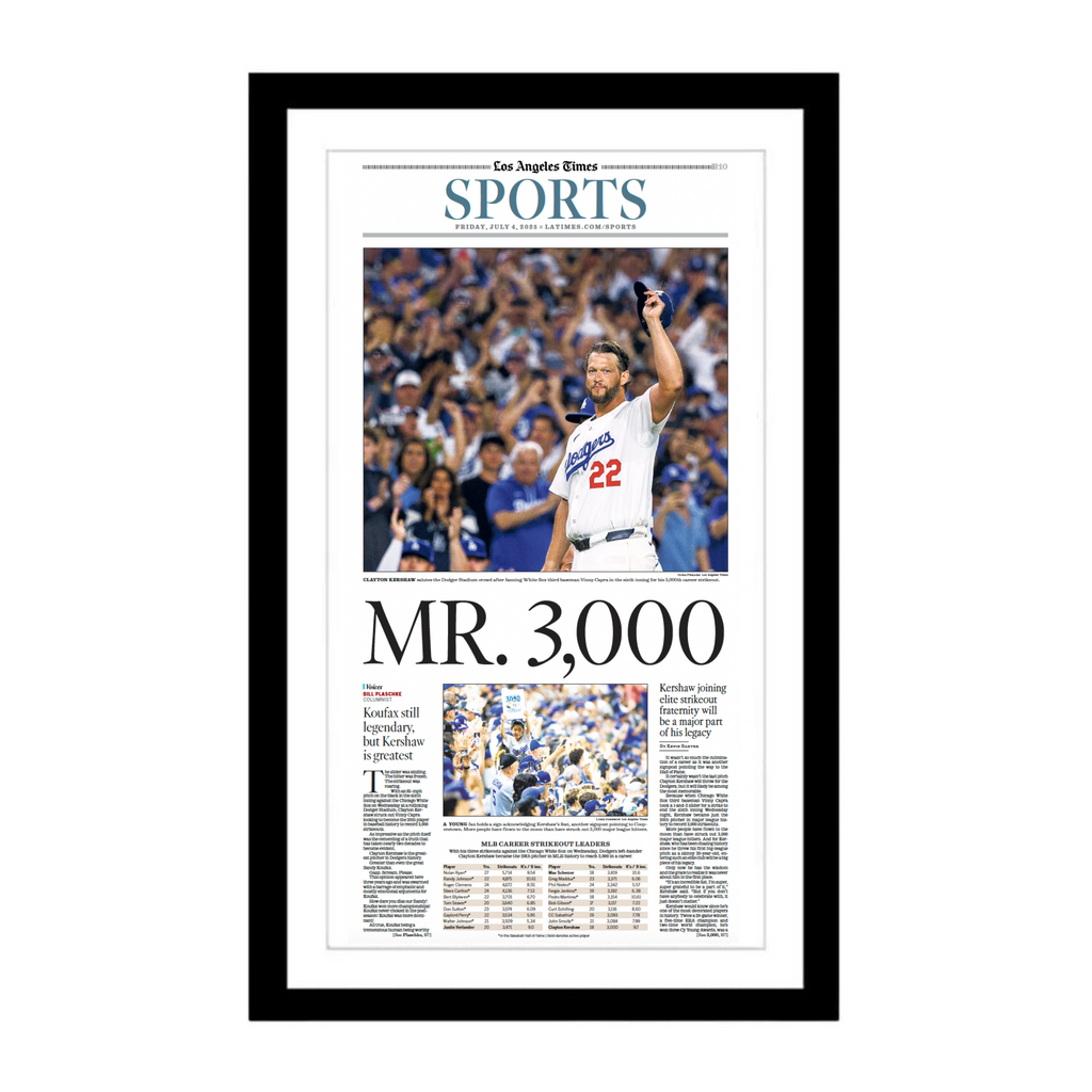 Kershaw Mr. 3000 7/4/25 Sports Page Print – Shop LA Times