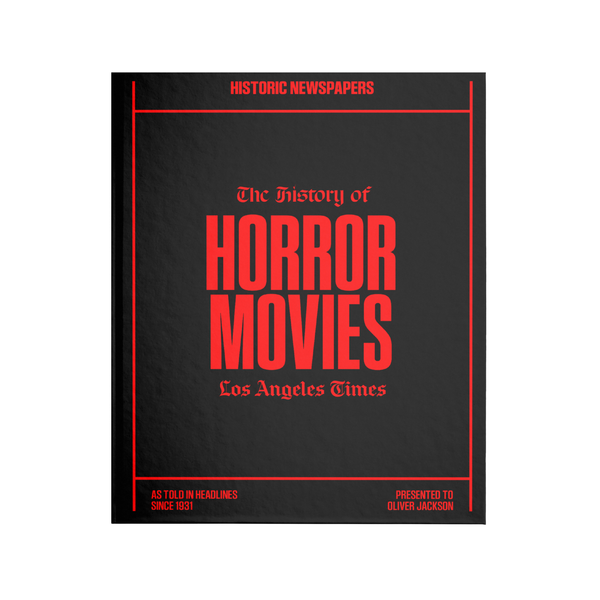 The History of Horror Movies L.A. Times Newspaper Book