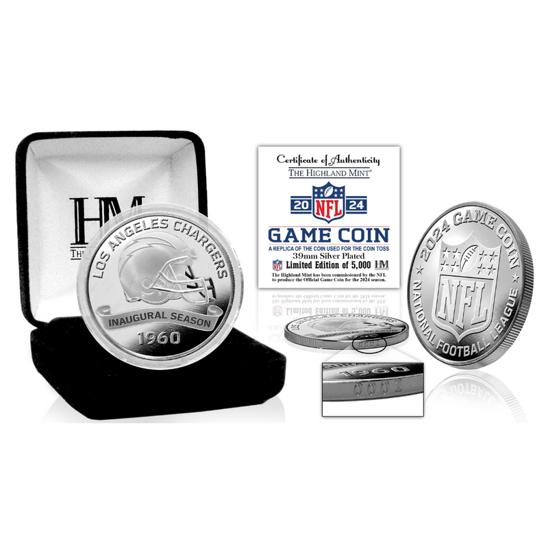 Los Angeles Chargers NFL 2024 Coin Toss Silver Coin