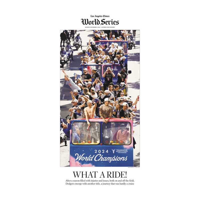 Dodgers Championship Commemorative Special Section 11/4/24 Page Print