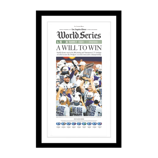Dodgers Win the World Series: 11/3/25 Page Print