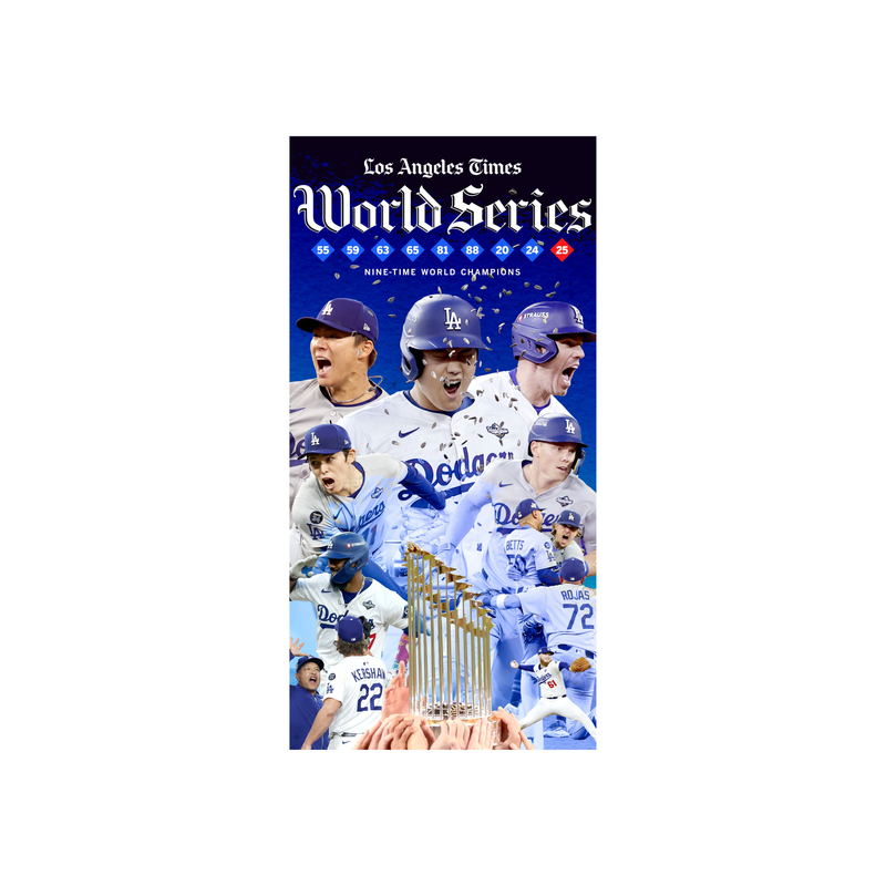 Dodgers Nine-Time World Champions: 2025 Page Print