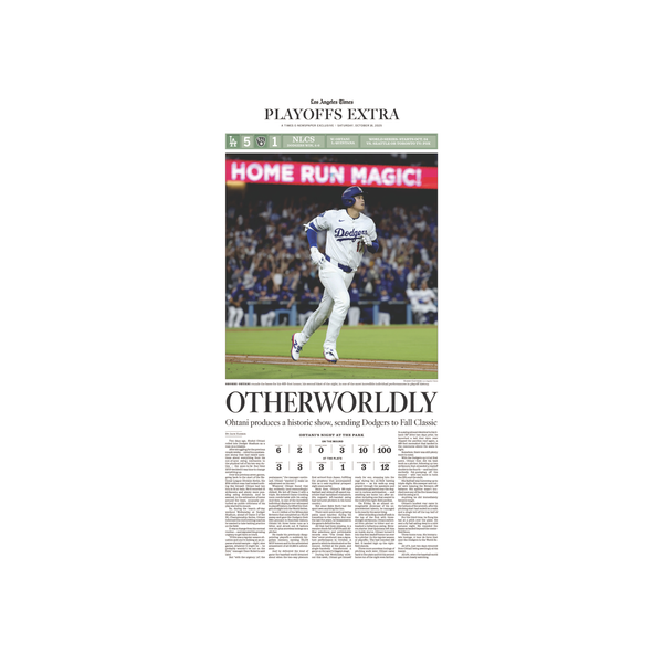 Dodgers Win NLCS and advance to World Series: 10/18/25 E-Edition Page Print