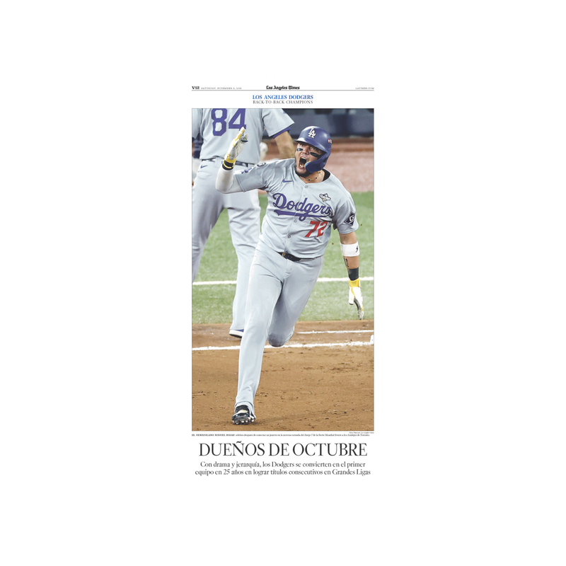 World Series Championship Edition: 11/8/25 Page Print in Spanish