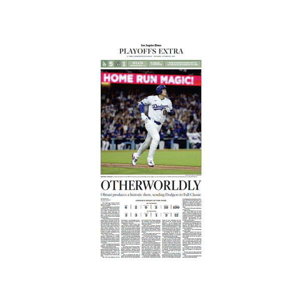 Dodgers Win NLCS and advance to World Series: 10/18/25 E-Edition Page Print