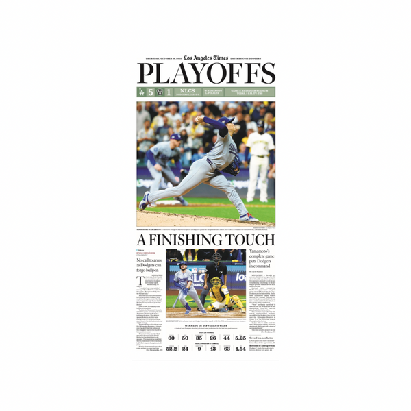 Dodgers Playoffs Game 2: A Finishing Touch 10/16/25 paper