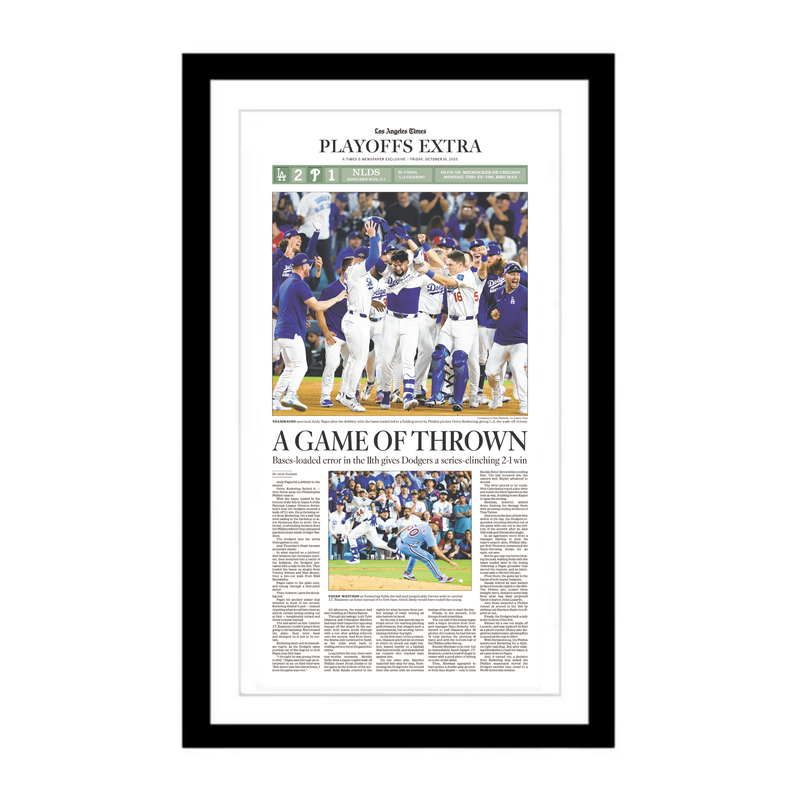 Dodgers Win NLDS: 10/10/25 E-Edition Page Print