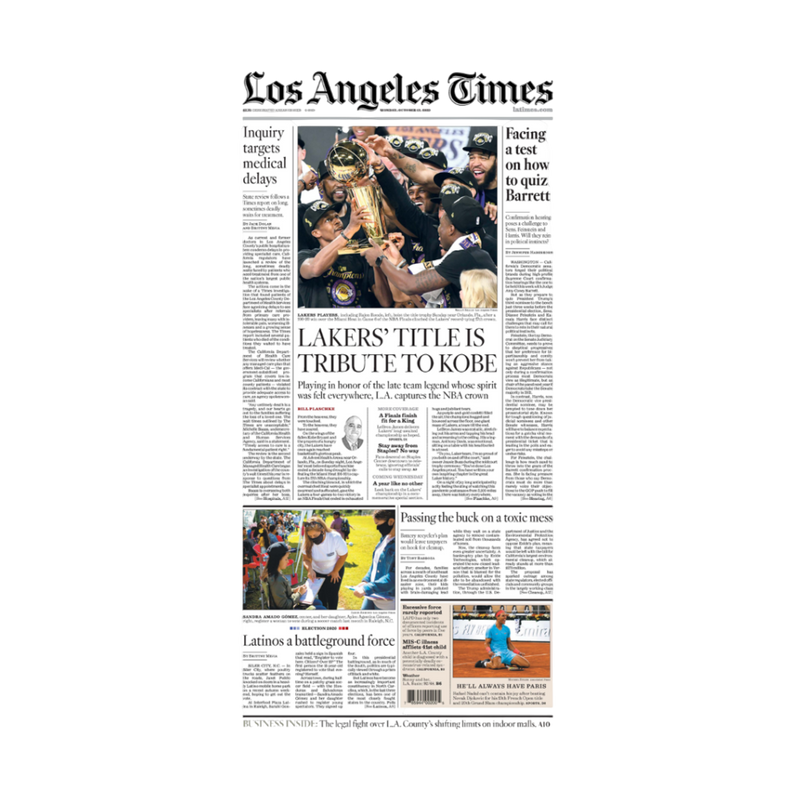 Lakers' NBA Championship Back Issue – Shop LA Times
