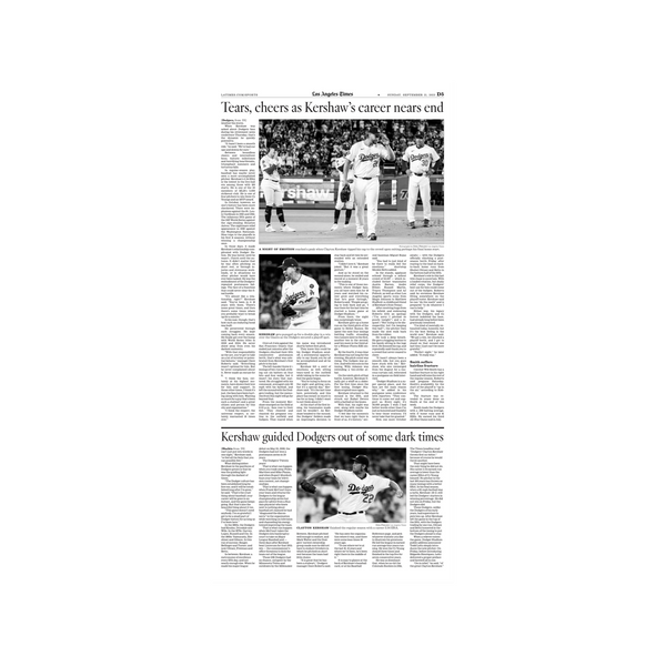 Kershaw's Retirement: A Goodbye Bliss 9/21/25 paper