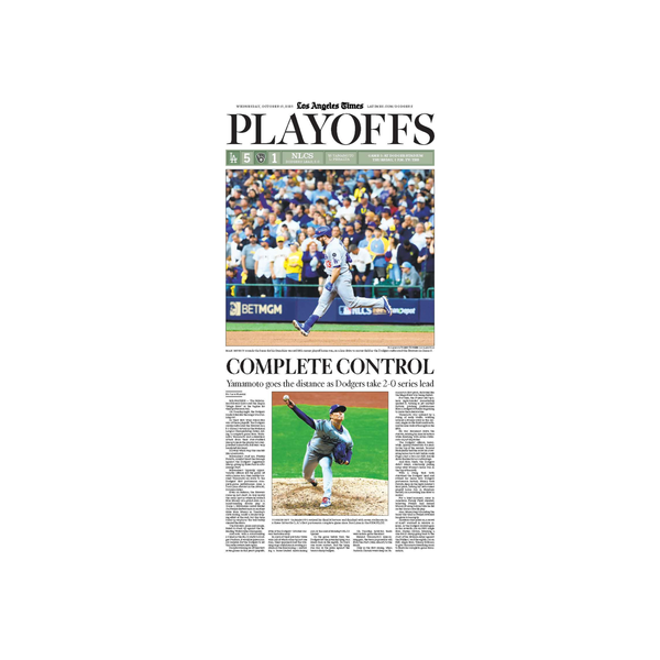 Dodgers Playoffs Game 2: 10/15/25 E-Edition Page Print