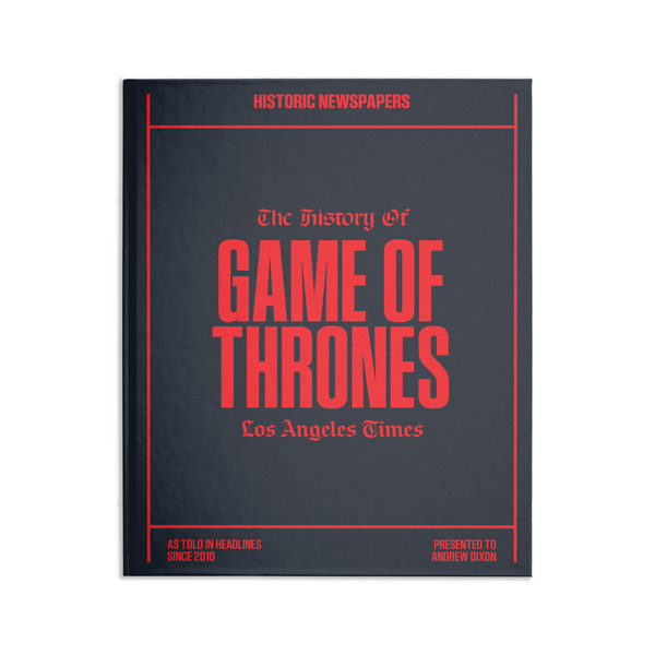 Game of Thrones L.A. Times Newspaper Book