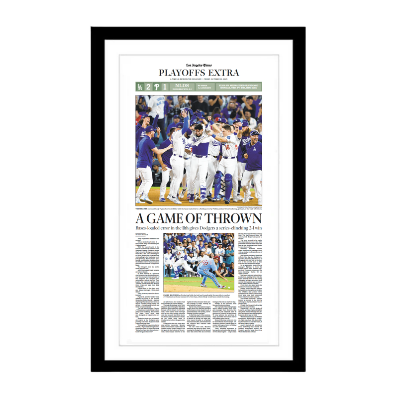 Dodgers Win NLDS: 10/10/25 E-Edition Page Print