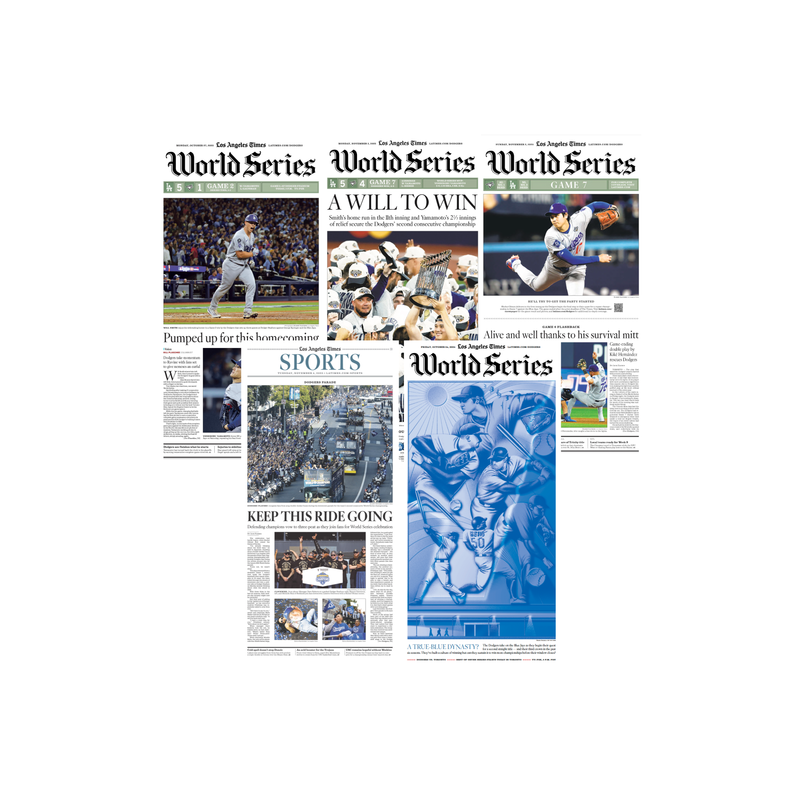 Dodgers Championship Newspaper Collection