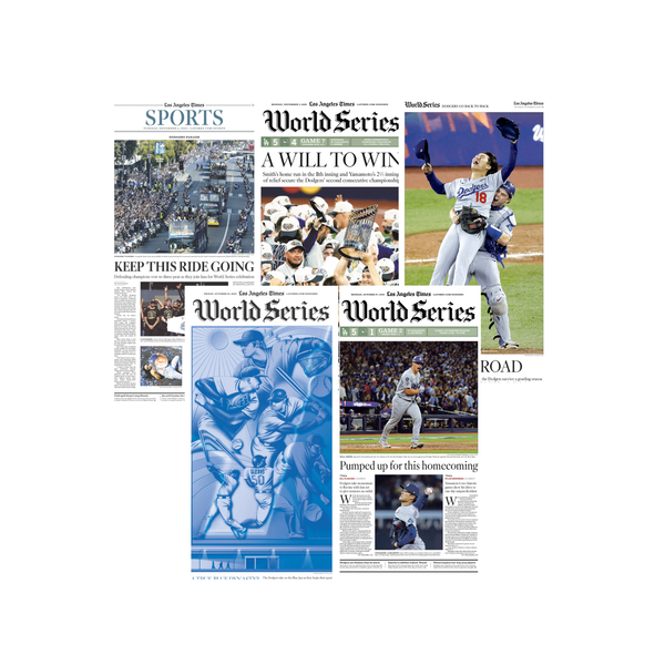 Dodgers Championship Newspaper Collection