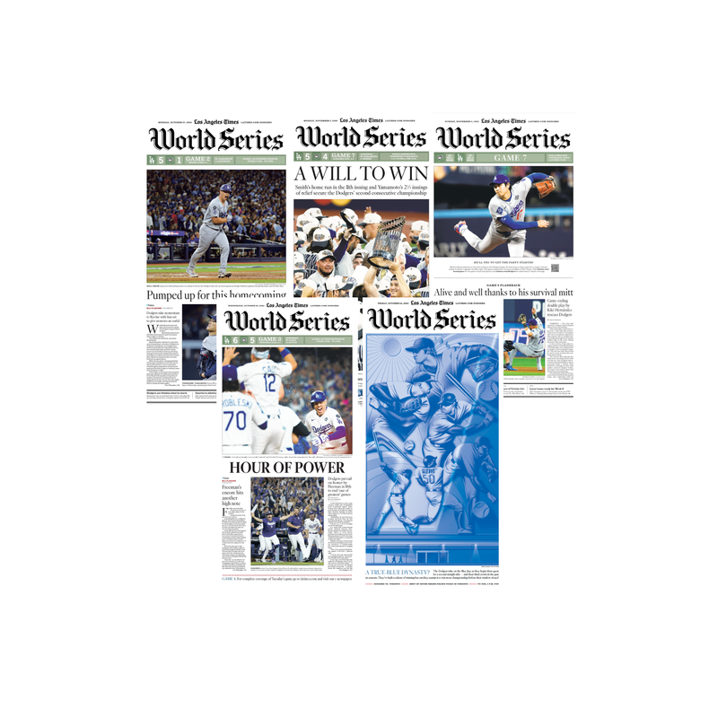 Dodgers Championship Newspaper Collection