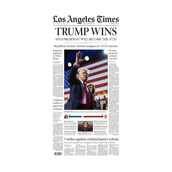 Trump wins 11/7/24 paper