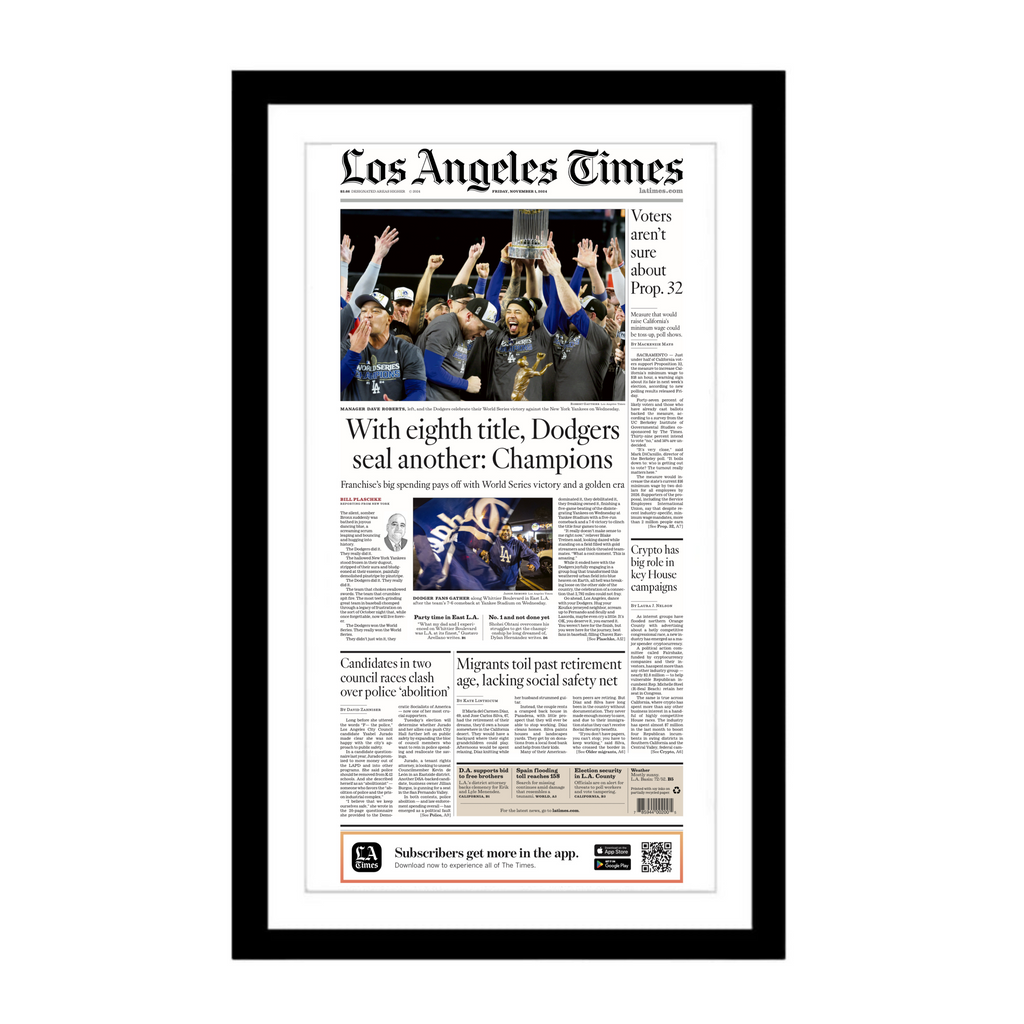 人文+社会 Front Page    the LA Times Kobe Bryant Front Page Print – Shop LA Times