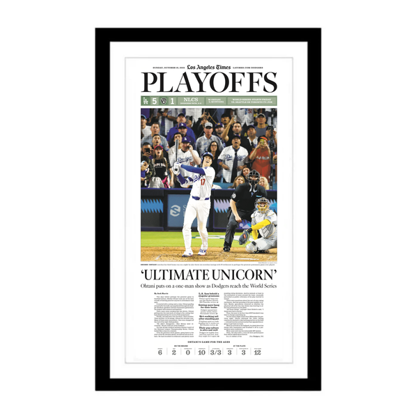 Dodgers Win NLCS and advance to World Series: 10/19/25 Sports Page Print