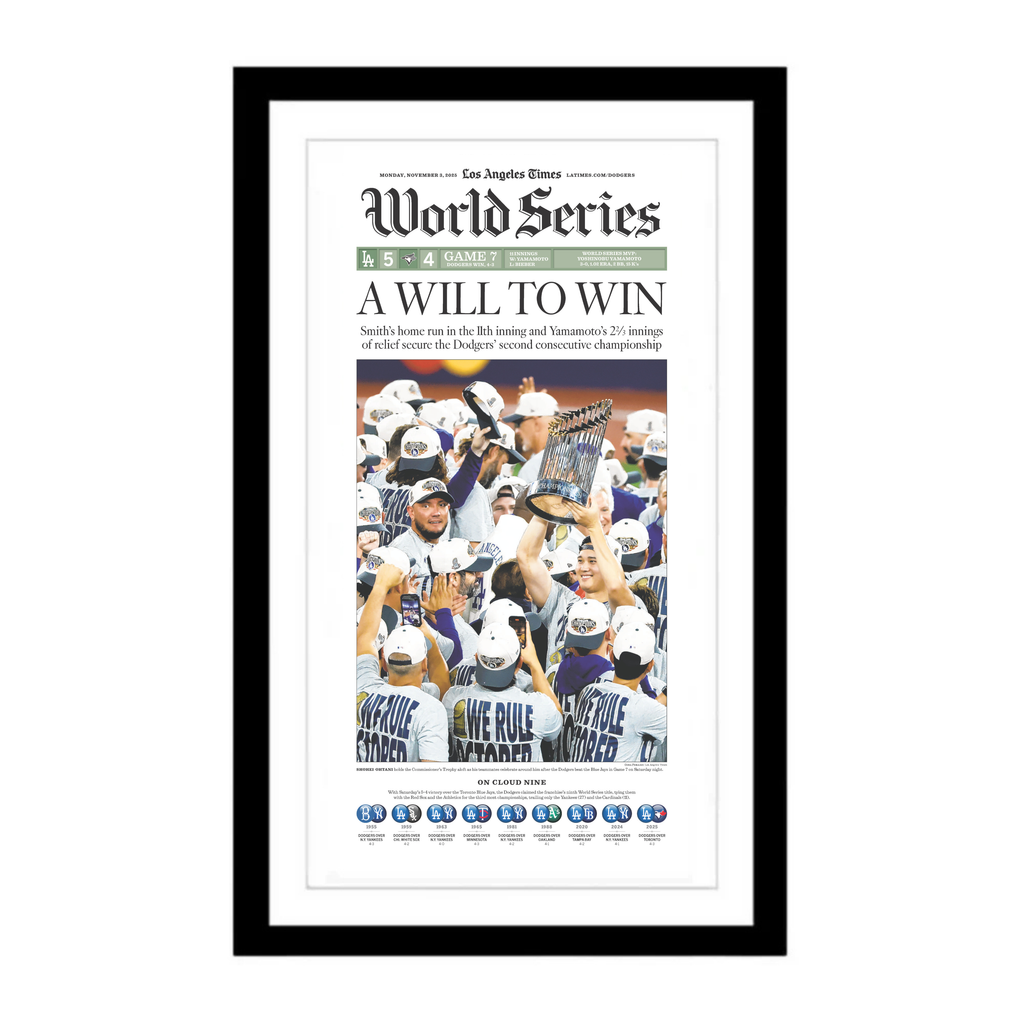 Dodgers Win the World Series: 11/3/25 Page Print – Shop LA Times