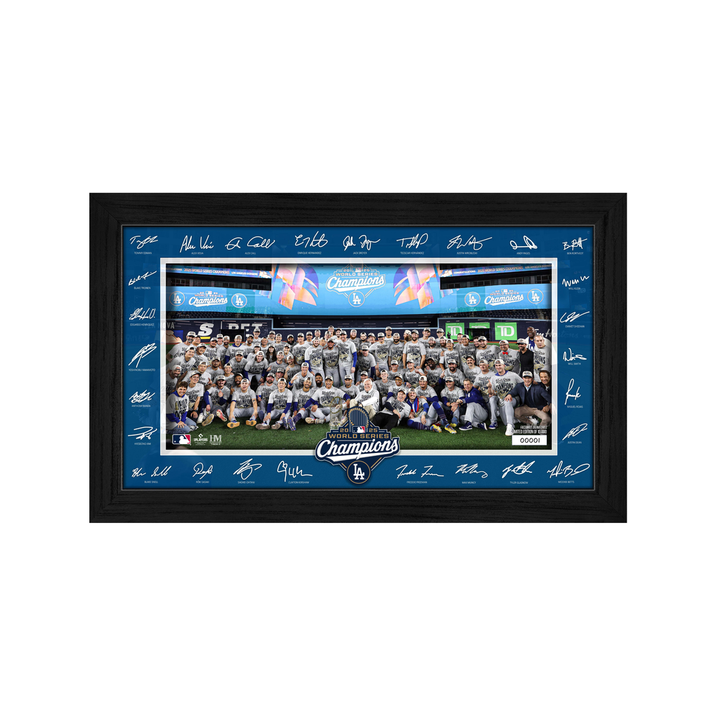 Dodgers 2025 World Series Champions Signature Celebration Frame