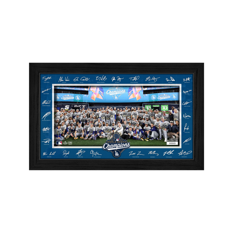 Dodgers 2025 World Series Champions Signature Celebration Frame