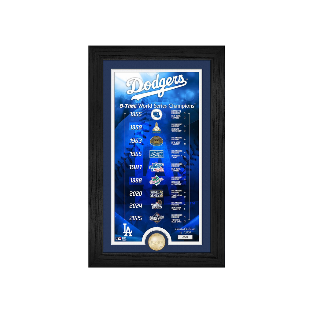 Dodgers 9x World Series Champions Legacy Bronze Coin Photo Mints Dodgers 9x World Series Champions Legacy Bronze Coin Photo Mints
