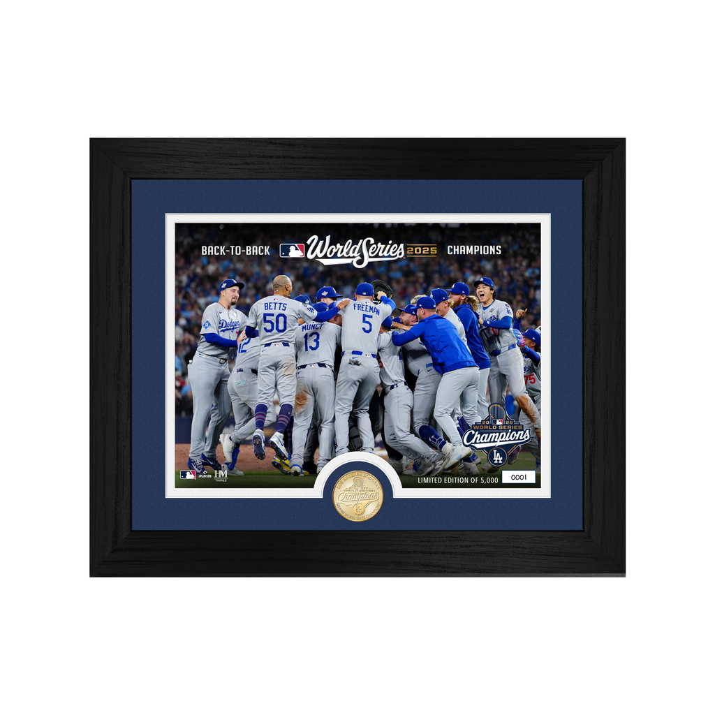 Dodgers 2025 World Series Champions Celebration Bronze Coin Photo