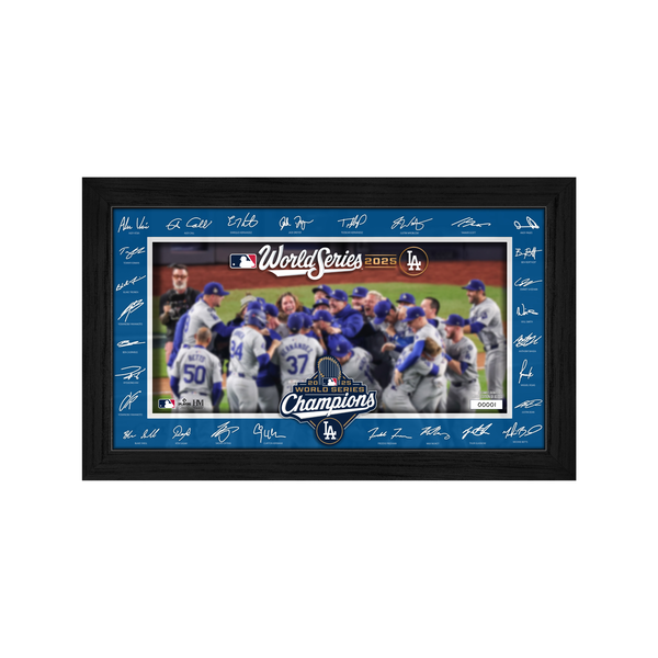 Los Angeles Dodgers 2025 World Series Champions Signature Celebration Frame