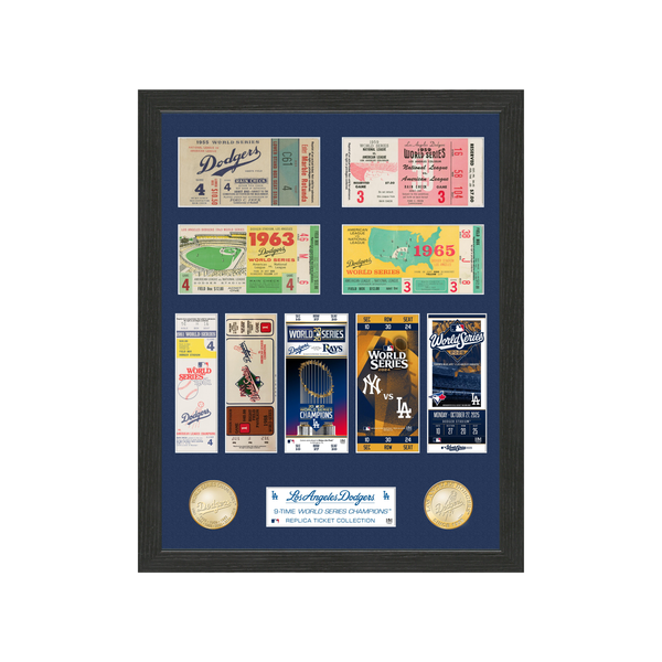 Dodgers 9x World Series Champions Bronze Coin Ticket Photo Mint